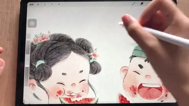 2024钟老师新春水墨绘画课：Procreate与PS全流程教学